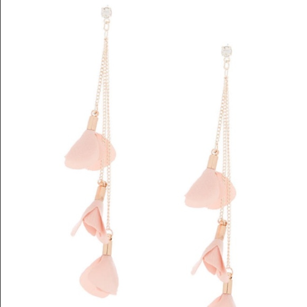 Rose gold flower petal earring